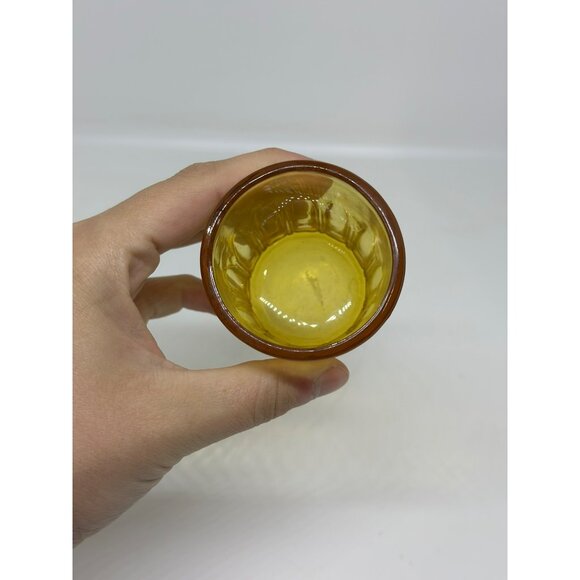 VTG Amber Glass Votive Tea 2.25" Ribbed Bottom Candle Holders - Picture 3 of 7